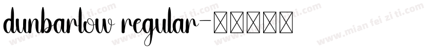 dunbarlow regular字体转换